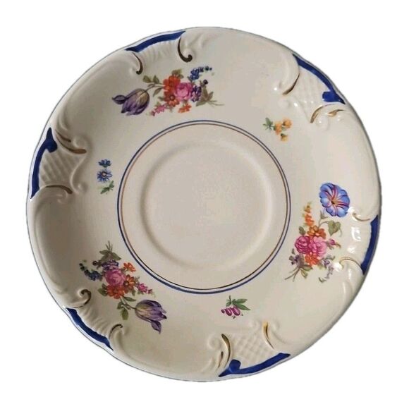 Set of 2 Saucers Vtg Theodore Haviland England Booths Ltd Flowers A5328 - Picture 6 of 6